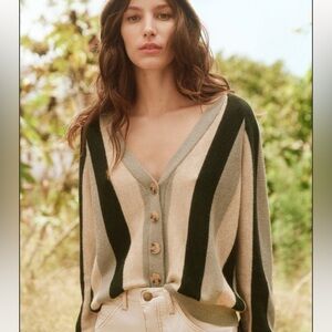 SOLD The Great. Varsity Cardigan Smokey Green